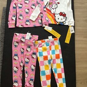 NWTS Hello Kitty Kids Pink & Multi Color Pajama Set 2T